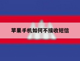 苹果手机如何不接收短信