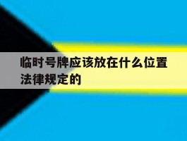 包含临时号牌应该放在什么位置法律规定的的词条