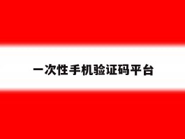 一次性手机验证码平台