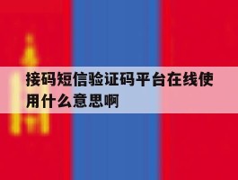 接码短信验证码平台在线使用什么意思啊的简单介绍