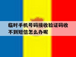 临时手机号码接收验证码收不到短信怎么办呢