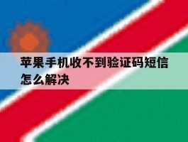 苹果手机收不到验证码短信怎么解决