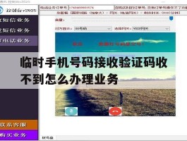 临时手机号码接收验证码收不到怎么办理业务的简单介绍