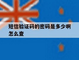 短信验证码的密码是多少啊怎么查