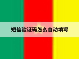 短信验证码怎么自动填写