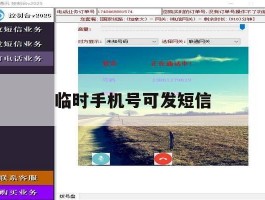临时手机号可发短信
