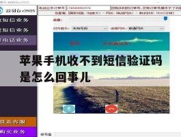苹果手机收不到短信验证码是怎么回事儿
