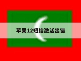 苹果12短信激活出错