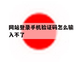 网站登录手机验证码怎么输入不了