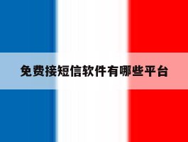 免费接短信软件有哪些平台