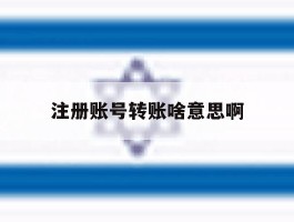 注册账号转账啥意思啊