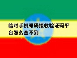临时手机号码接收验证码平台怎么查不到