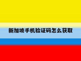 新加坡手机验证码怎么获取