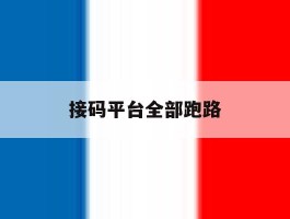 接码平台全部跑路
