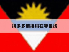 拼多多链接码在哪里找