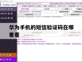华为手机的短信验证码在哪里看