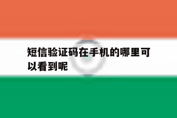 短信验证码在手机的哪里可以看到呢 短信验证码在手机的哪里可以看到呢