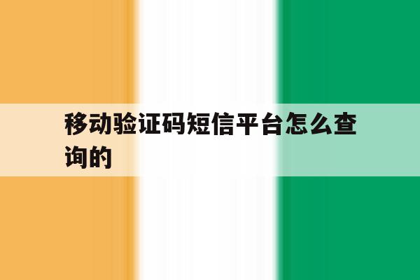 移动验证码短信平台怎么查询的 移动验证码短信平台怎么查询的