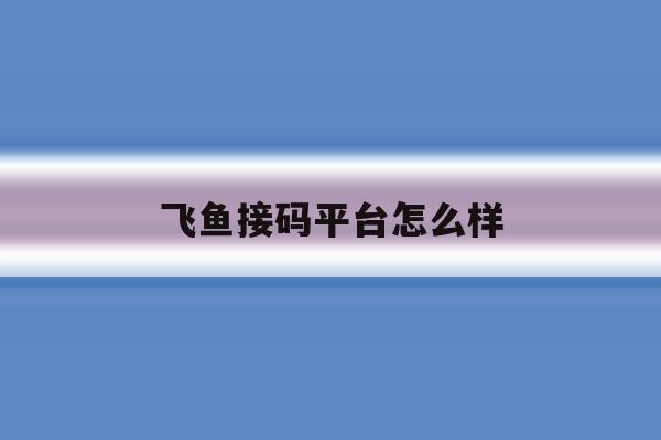 飞鱼接码平台怎么样 飞鱼接码平台怎么样