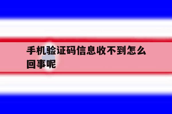 手机验证码信息收不到怎么回事呢 手机验证码信息收不到怎么回事呢