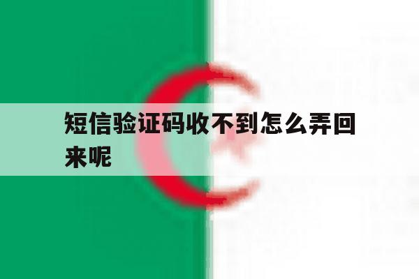 短信验证码收不到怎么弄回来呢 短信验证码收不到怎么弄回来呢