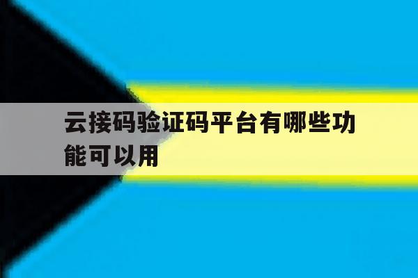 云接码验证码平台有哪些功能可以用 云接码验证码平台有哪些功能可以用