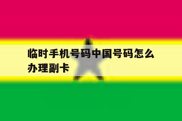 临时手机号码中国号码怎么办理副卡 临时手机号码中国号码怎么办理副卡