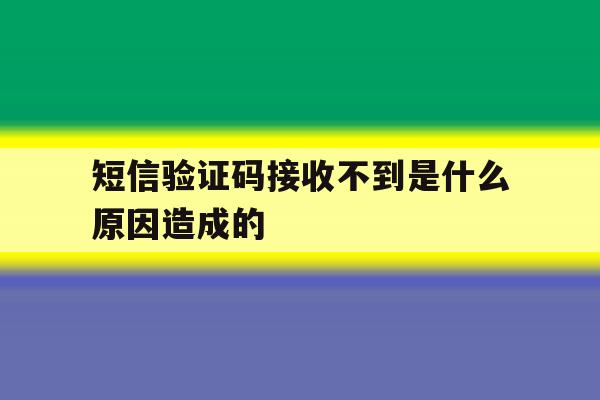 短信验证码接收不到是什么原因造成的 短信验证码接收不到是什么原因造成的