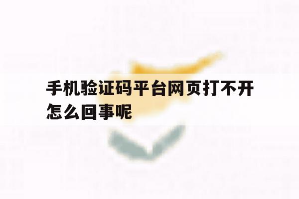 手机验证码平台网页打不开怎么回事呢 手机验证码平台网页打不开怎么回事呢