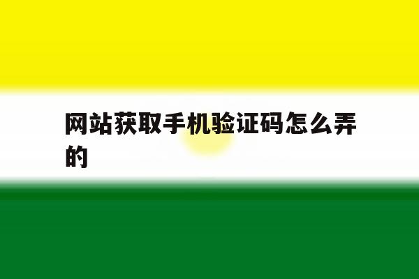 网站获取手机验证码怎么弄的 网站获取手机验证码怎么弄的