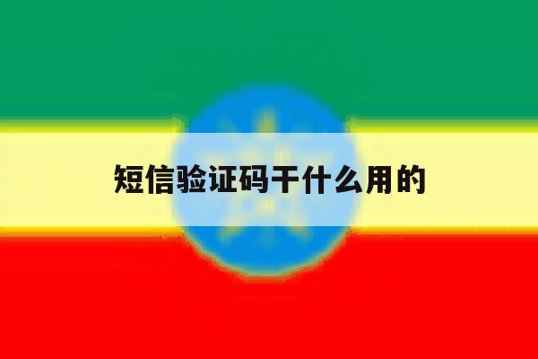 短信验证码干什么用的 短信验证码干什么用的