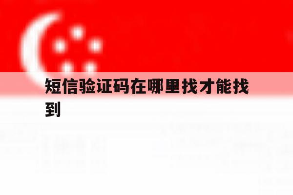 短信验证码在哪里找才能找到 短信验证码在哪里找才能找到