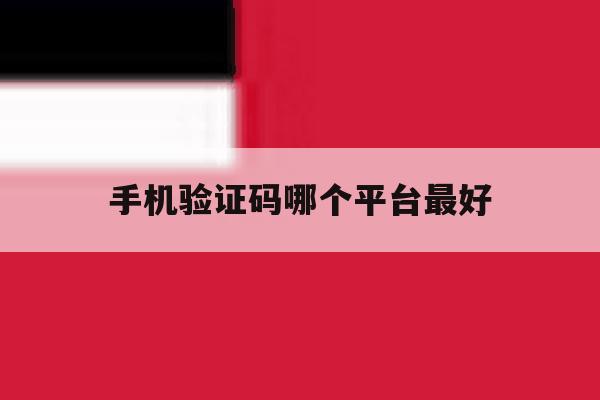 手机验证码哪个平台最好 手机验证码哪个平台最好