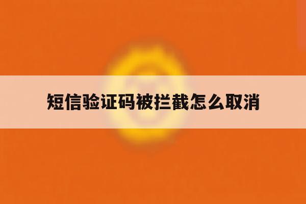 短信验证码被拦截怎么取消 短信验证码被拦截怎么取消