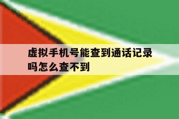 虚拟手机号能查到通话记录吗怎么查不到 虚拟手机号能查到通话记录吗怎么查不到