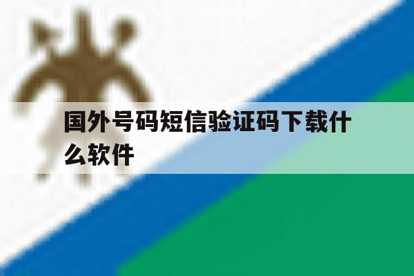 国外号码短信验证码下载什么软件 国外号码短信验证码下载什么软件