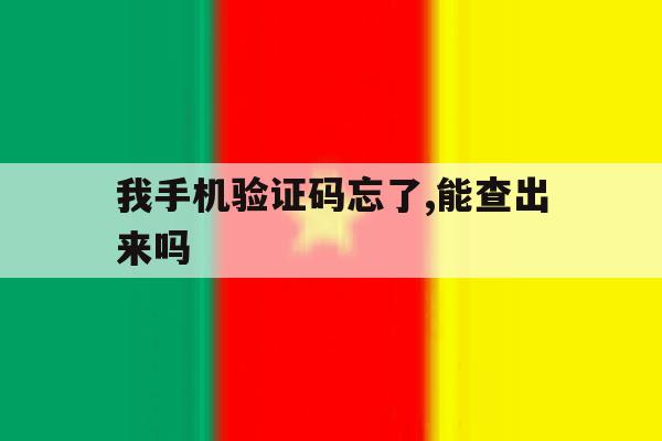 我手机验证码忘了,能查出来吗 我手机验证码忘了,能查出来吗