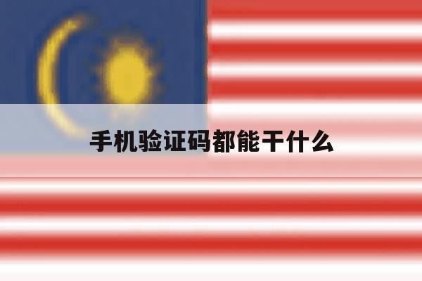 手机验证码都能干什么 手机验证码都能干什么