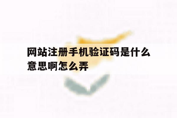 网站注册手机验证码是什么意思啊怎么弄