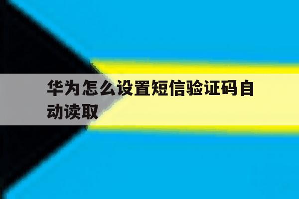 华为怎么设置短信验证码自动读取 华为怎么设置短信验证码自动读取