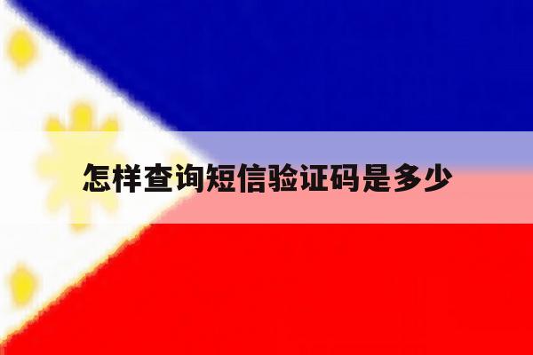 怎样查询短信验证码是多少 怎样查询短信验证码是多少