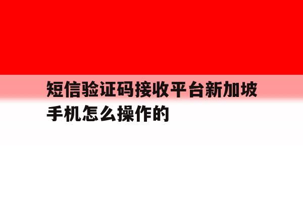 短信验证码接收平台新加坡手机怎么操作的 短信验证码接收平台新加坡手机怎么操作的