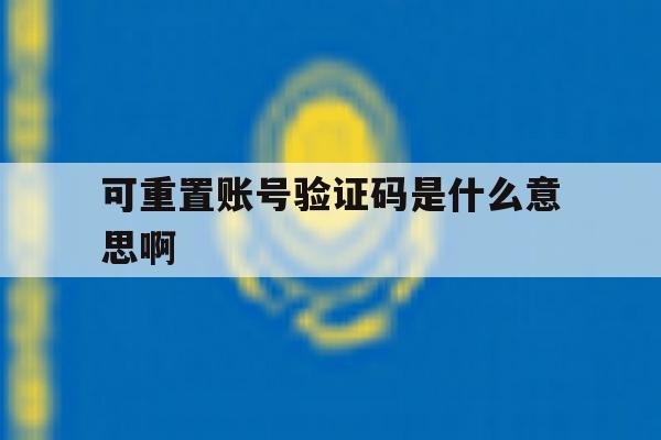 可重置账号验证码是什么意思啊 可重置账号验证码是什么意思啊
