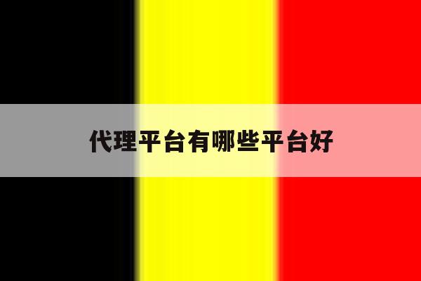 代理平台有哪些平台好 代理平台有哪些平台好