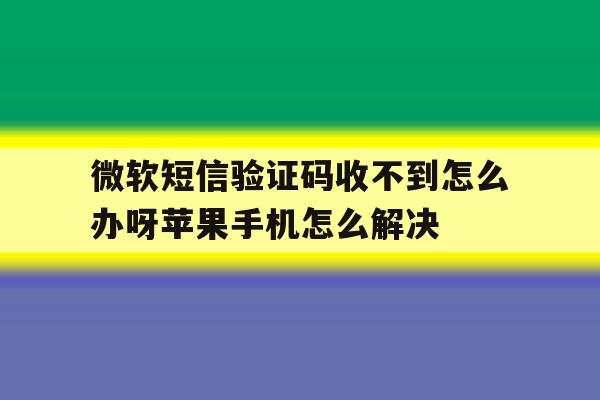 包含微软短信验证码收不到怎么办呀苹果手机怎么解决的词条 包含微软短信验证码收不到怎么办呀苹果手机怎么解决的词条