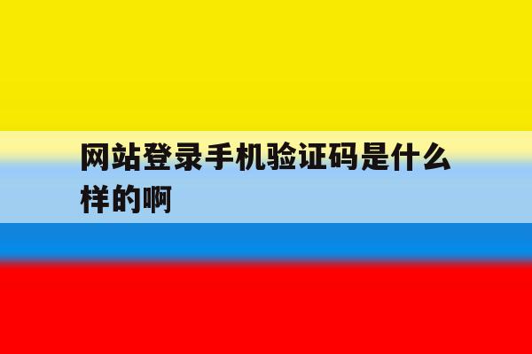 网站登录手机验证码是什么样的啊