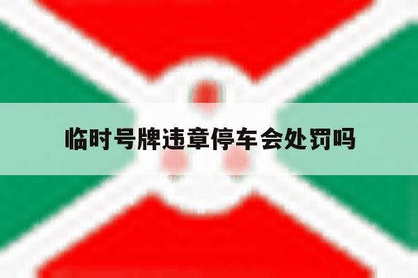 临时号牌违章停车会处罚吗 临时号牌违章停车会处罚吗