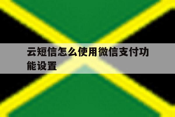云短信怎么使用微信支付功能设置 云短信怎么使用微信支付功能设置