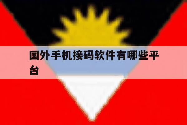 国外手机接码软件有哪些平台 国外手机接码软件有哪些平台