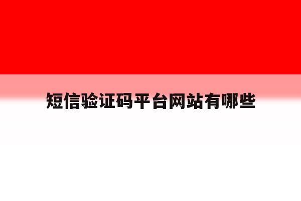 短信验证码平台网站有哪些 短信验证码平台网站有哪些